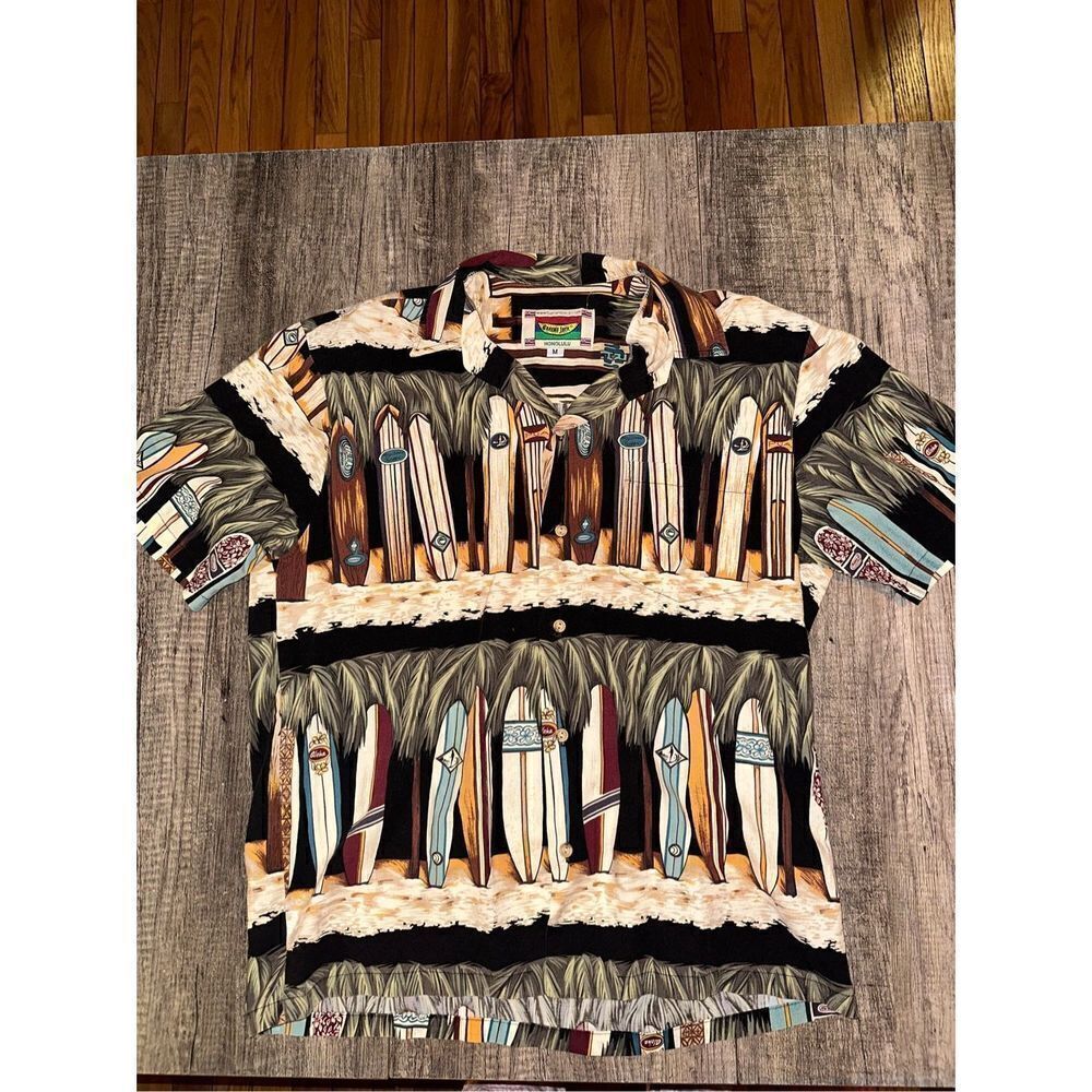 Banana Jack Honolulu Short sleeve Hawaiian Shirt Surfboards men’s Medium